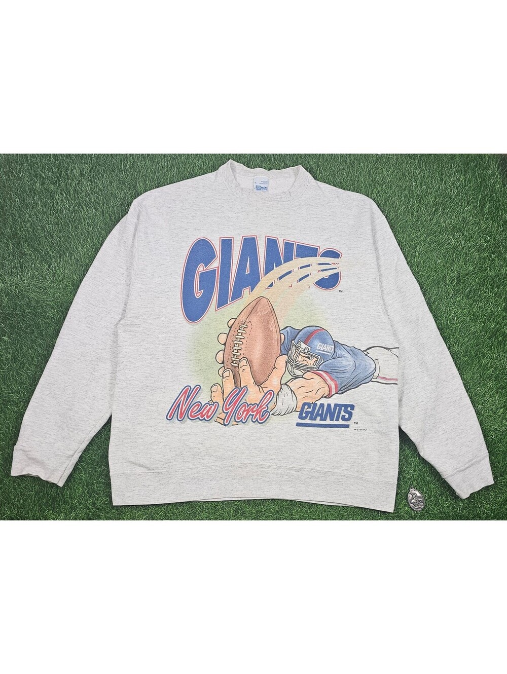 Vintage 90’s Salem Sportswear New York Giants Wrap Around Sweatshirt XL NFL RARE